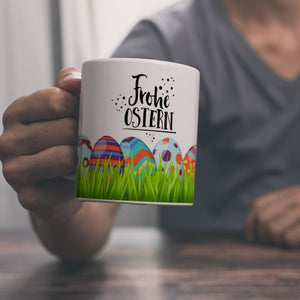Kaffeebecher mit Spruch: Frohe Ostern