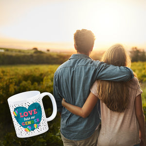 Kaffeebecher mit Spruch: Love has no gender