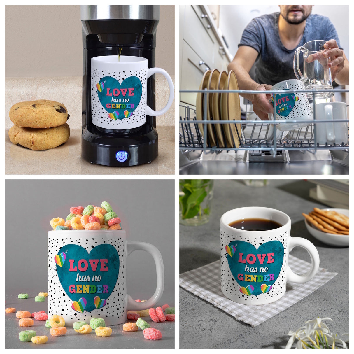 Kaffeebecher mit Spruch: Love has no gender