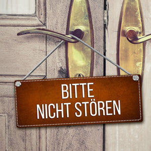 Braunes &quotBitte nicht stören - Komm rein&quot Wendeschild mit Kordel