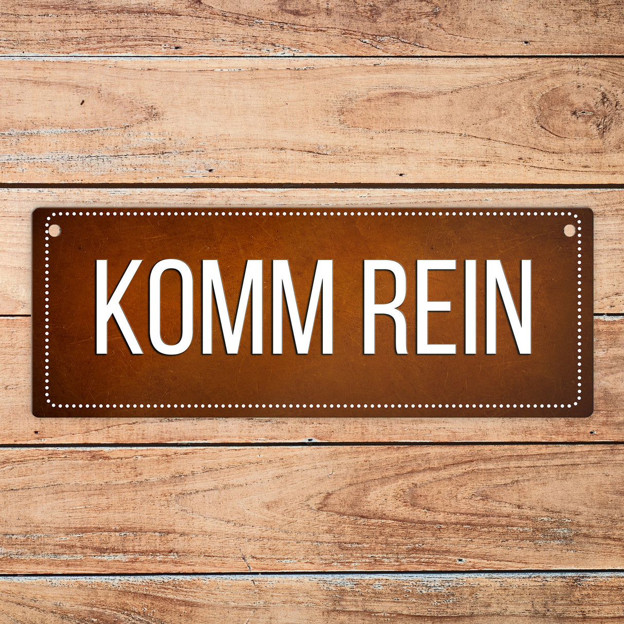 Braunes &quotBitte nicht stören - Komm rein&quot Wendeschild mit Kordel