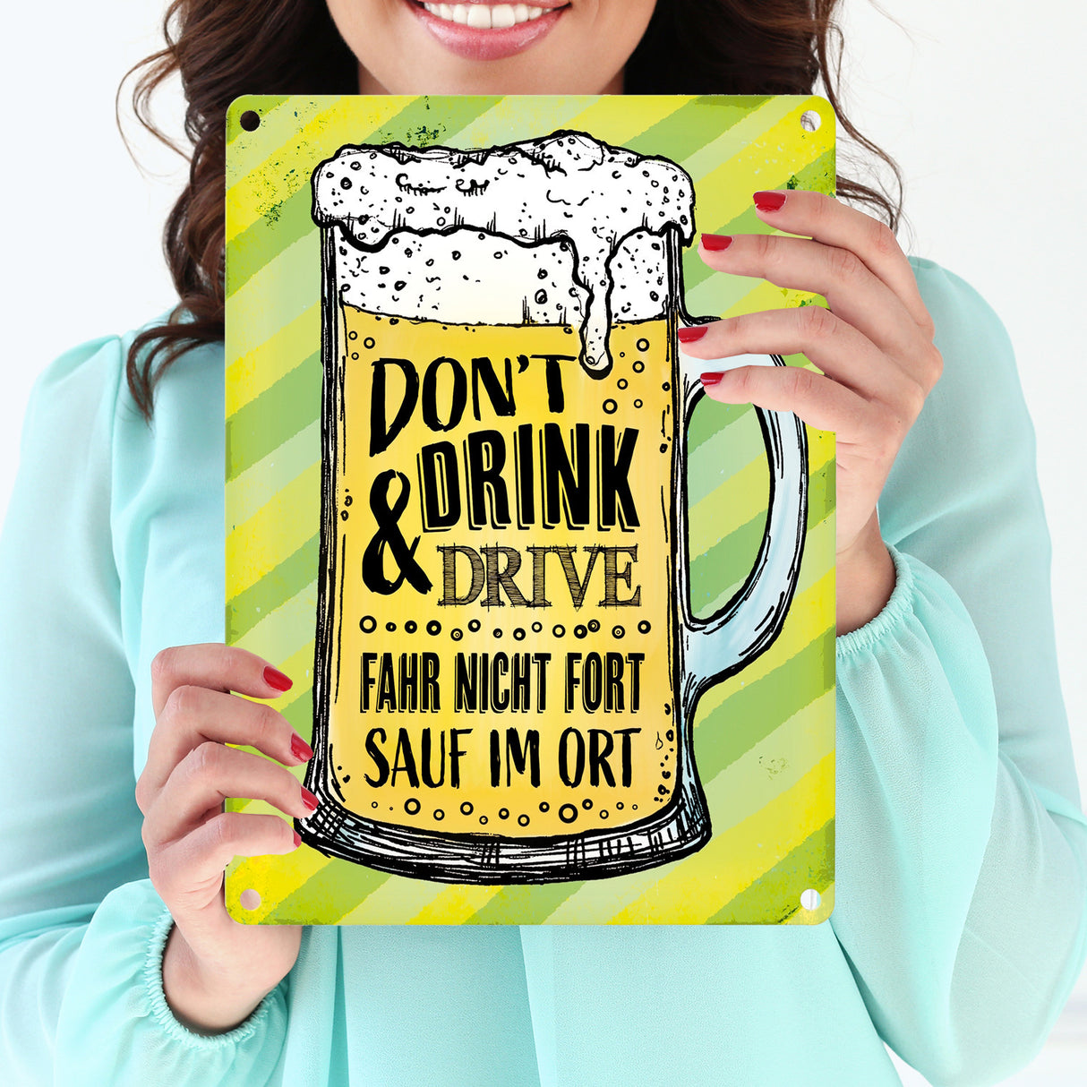 Don't drink and drive… Bier Metallschild