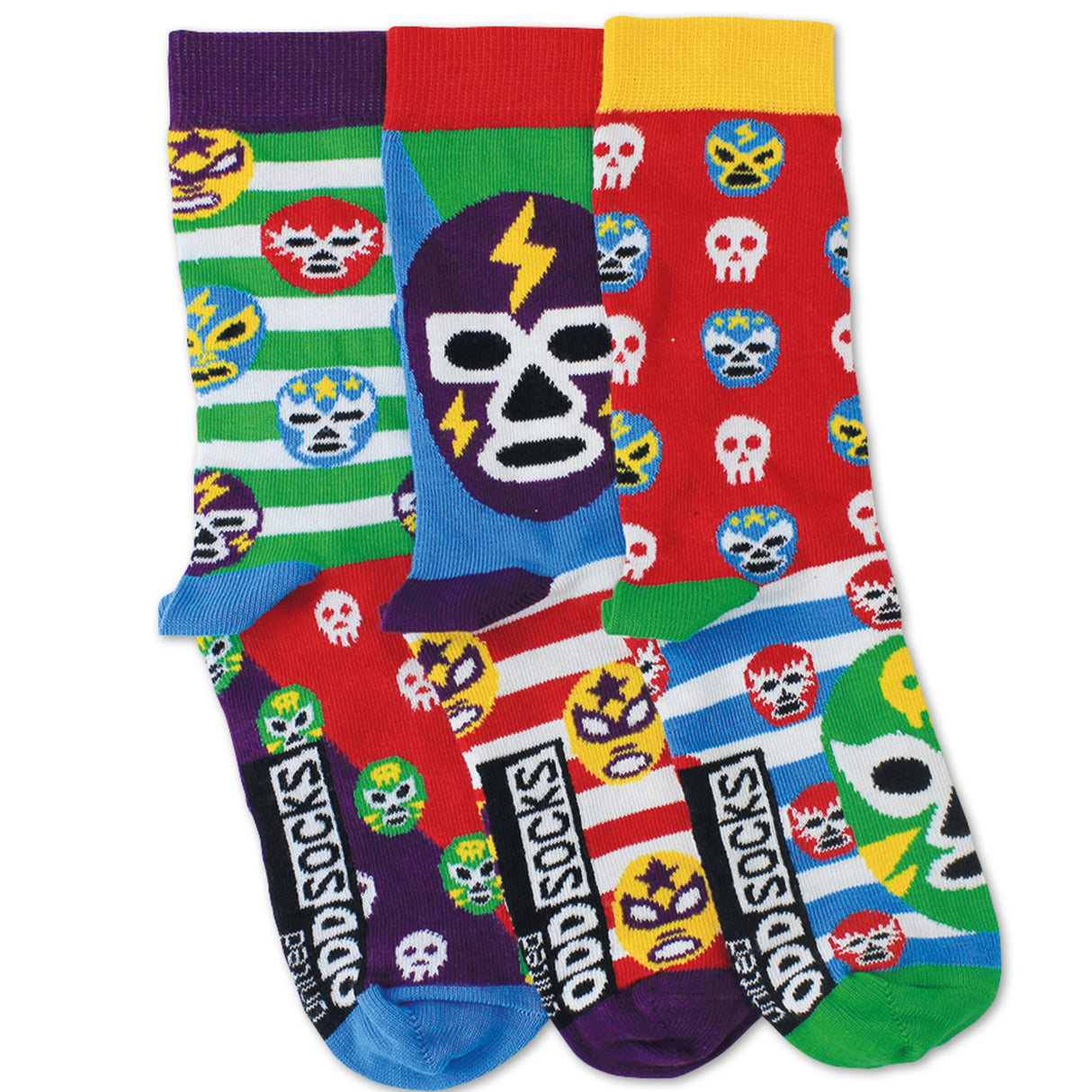 Oddsocks Wrestling Maske Socken im 3er Set