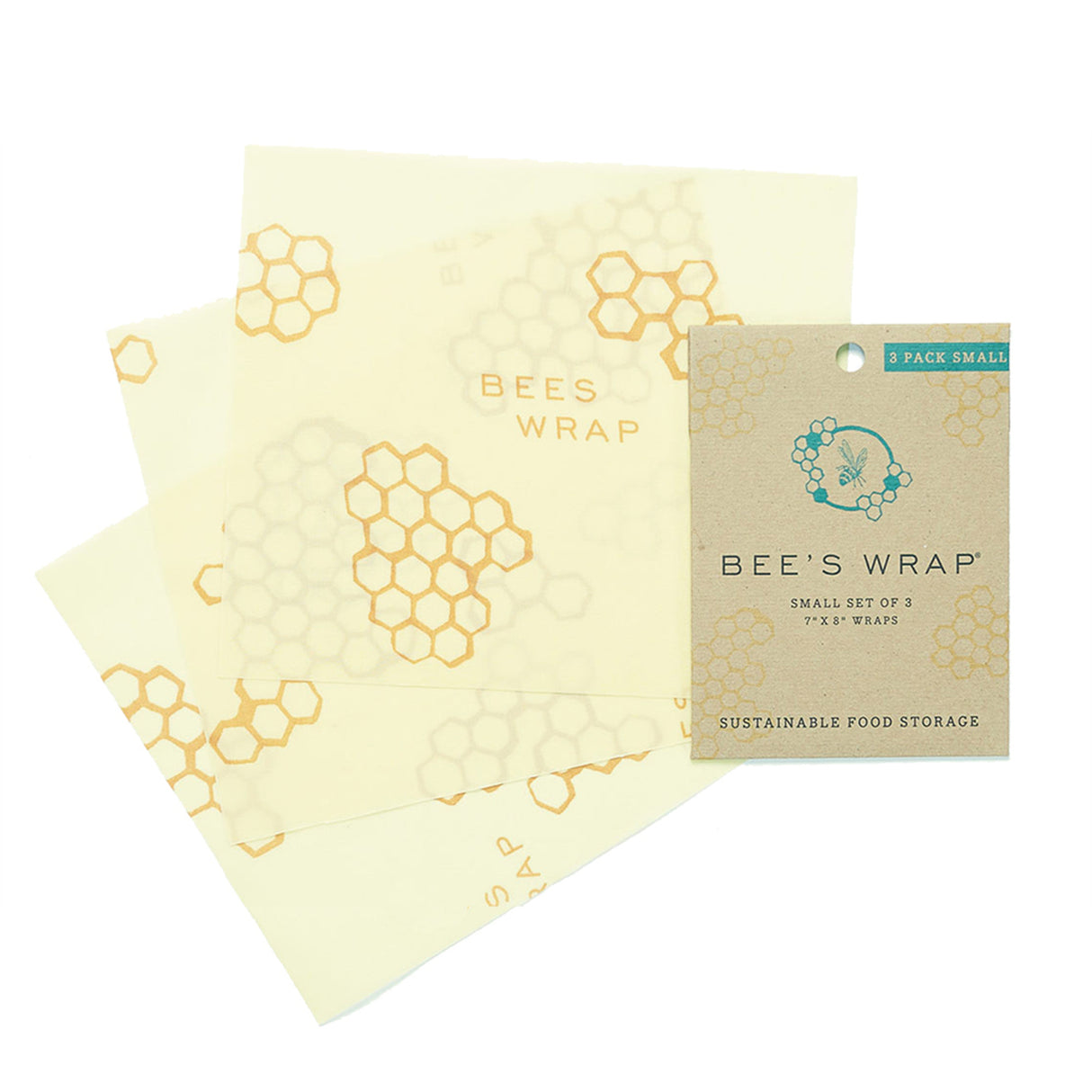 Bee's Wrap Bienenwachstuch Frischhaltefolien in klein im 3er Set