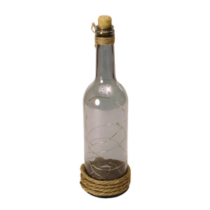 Glasflasche Dekolampe mit 10 LEDs