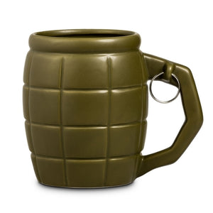 Handgranate Kaffeebecher in olivgrün