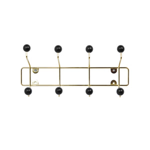 Saturnus Garderobe mit 8 Haken in schwarz