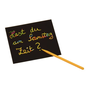 Colourful Kratzpapier mit 24 Blatt und Kratzstab