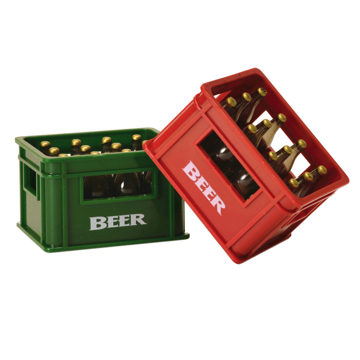 Bierkiste Flaschenöffner mit Magnet in rot