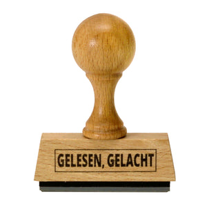 Gelesen, Gelacht Holzstempel
