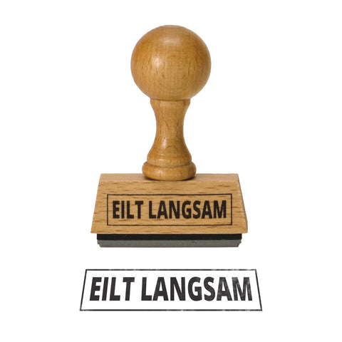 Eilt Langsam Holzstempel