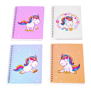 Comic-Einhorn Notizbuch in A6 und weiß