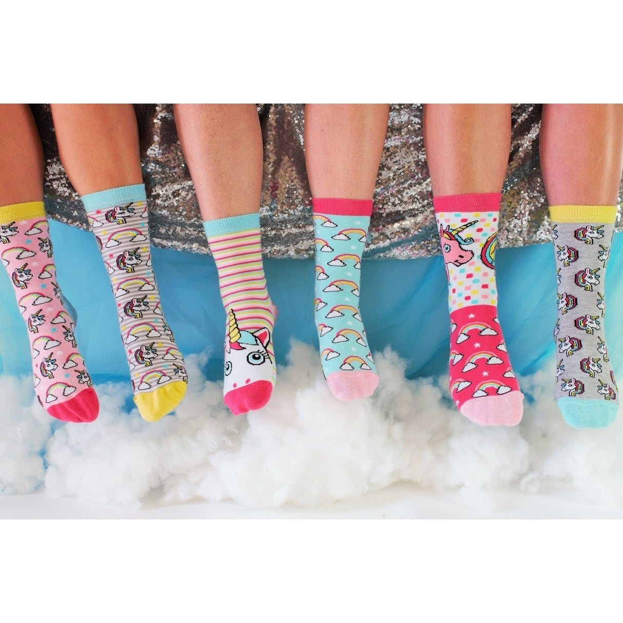 Sei ein Einhorn Oddsocks Socken in 37-42 im 6er Set