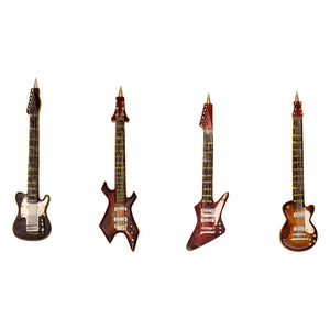 E-Gitarre Kugelschreiber in braun-rund