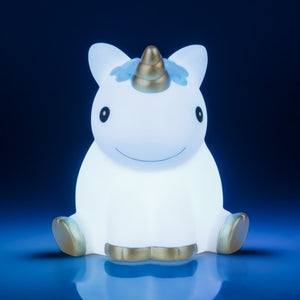 Einhorn Dekolampe mit blauer Mähne