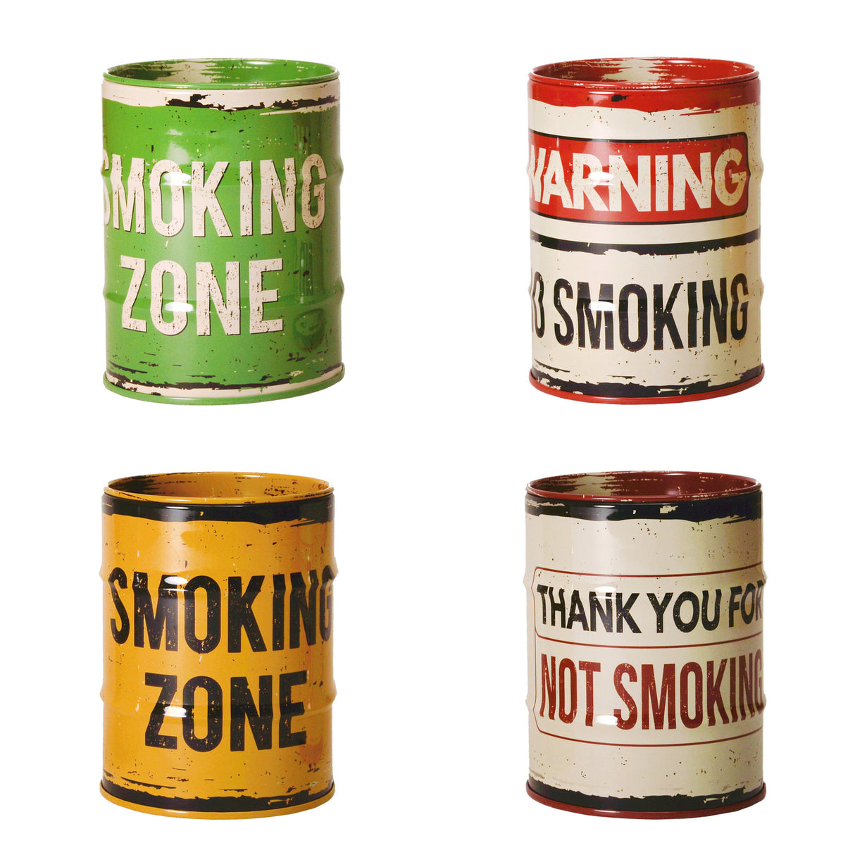 Ölfass - Smoking Zone Aschenbecher in grün