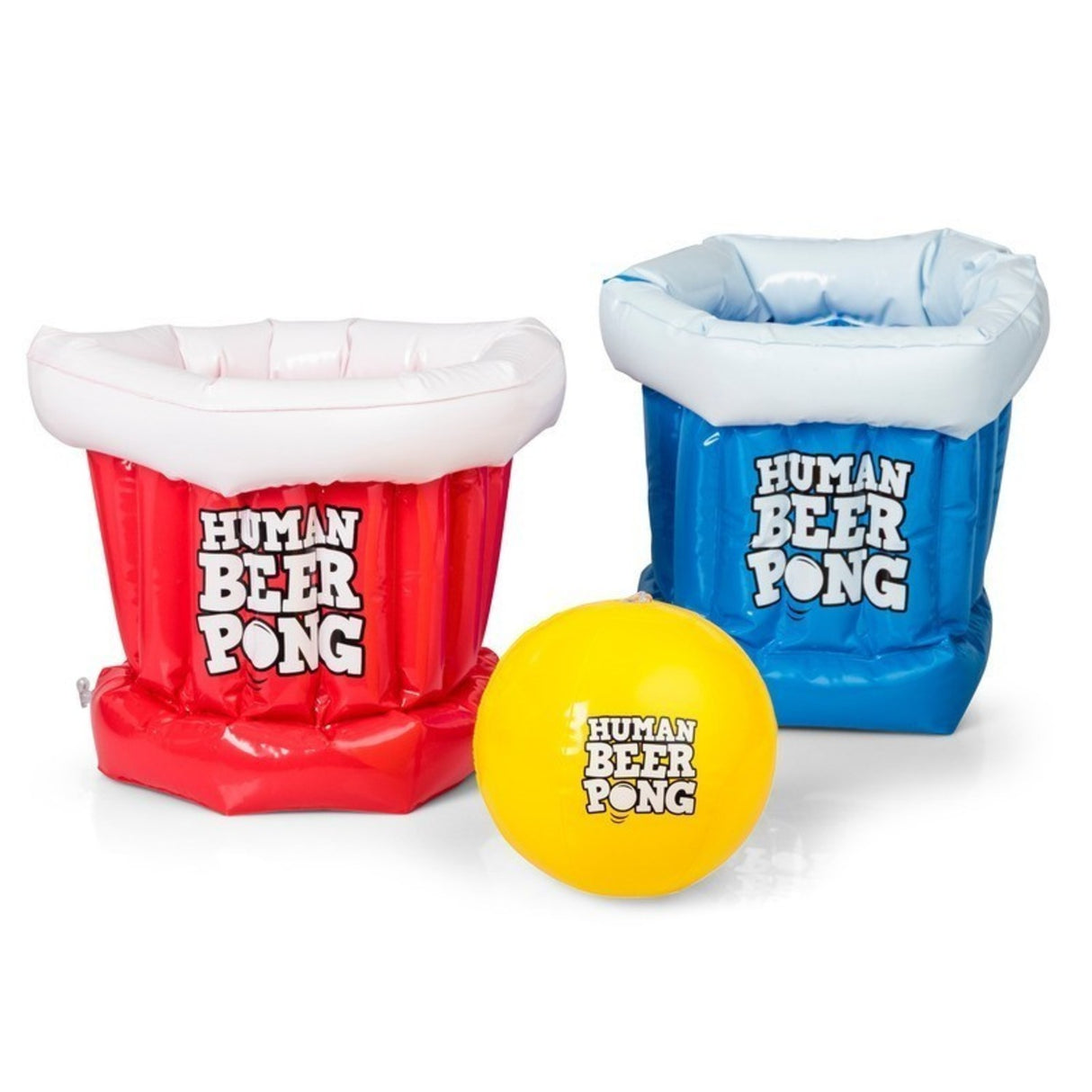 XXL Beer Pong Trinkspiel mit aufblasbaren Hüten und Ball