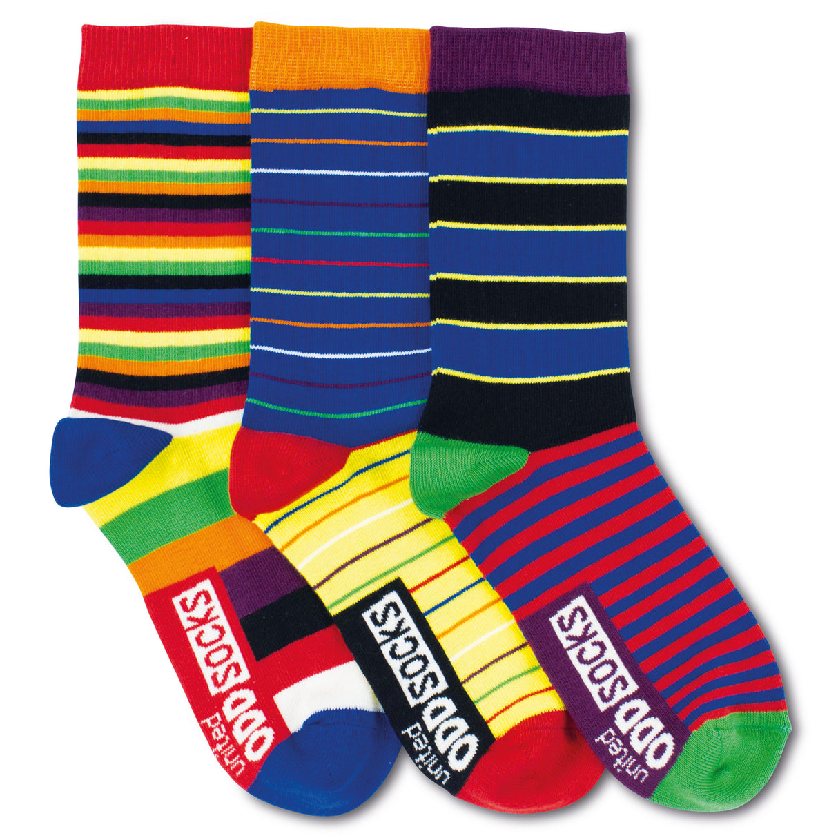 Kringel und Streifen Socken in 30,5-39 im 3er Set