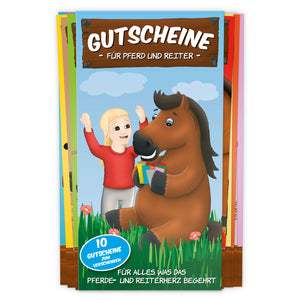 Pferd und Reiter Gutscheine im 10er Set