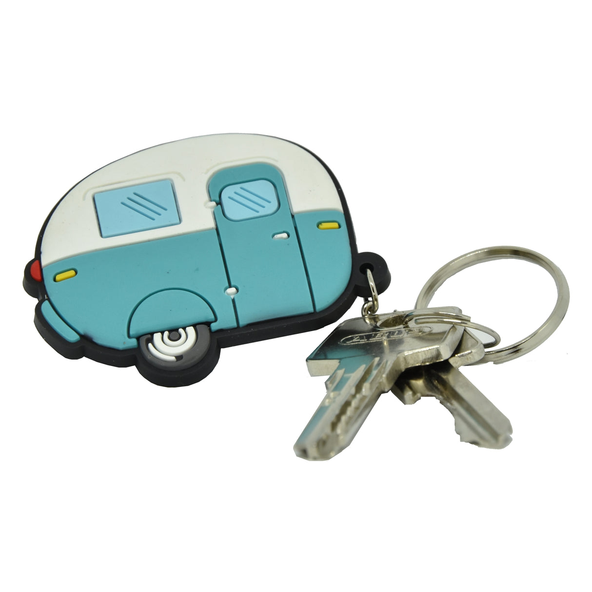 Wohnwagen Schlüsselanhänger in türkis