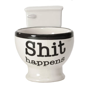 Shit happens WC-Schüssel Kaffeebecher