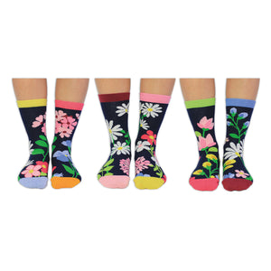Blumen im Garten Oddsocks Socken in 37-42 im 6er Set