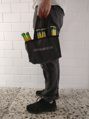 Männerhandtasche Einkaufstasche für 6 Flaschen Bier