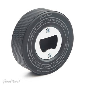 Eishockey Puck Flaschenöffner aus einem echten Puck