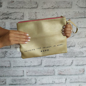 Handtasche Flachmann in gold