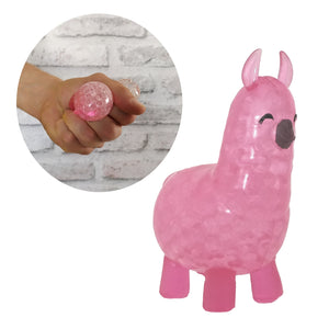 Lama Quetsch Stressball mit Gel-Kugeln