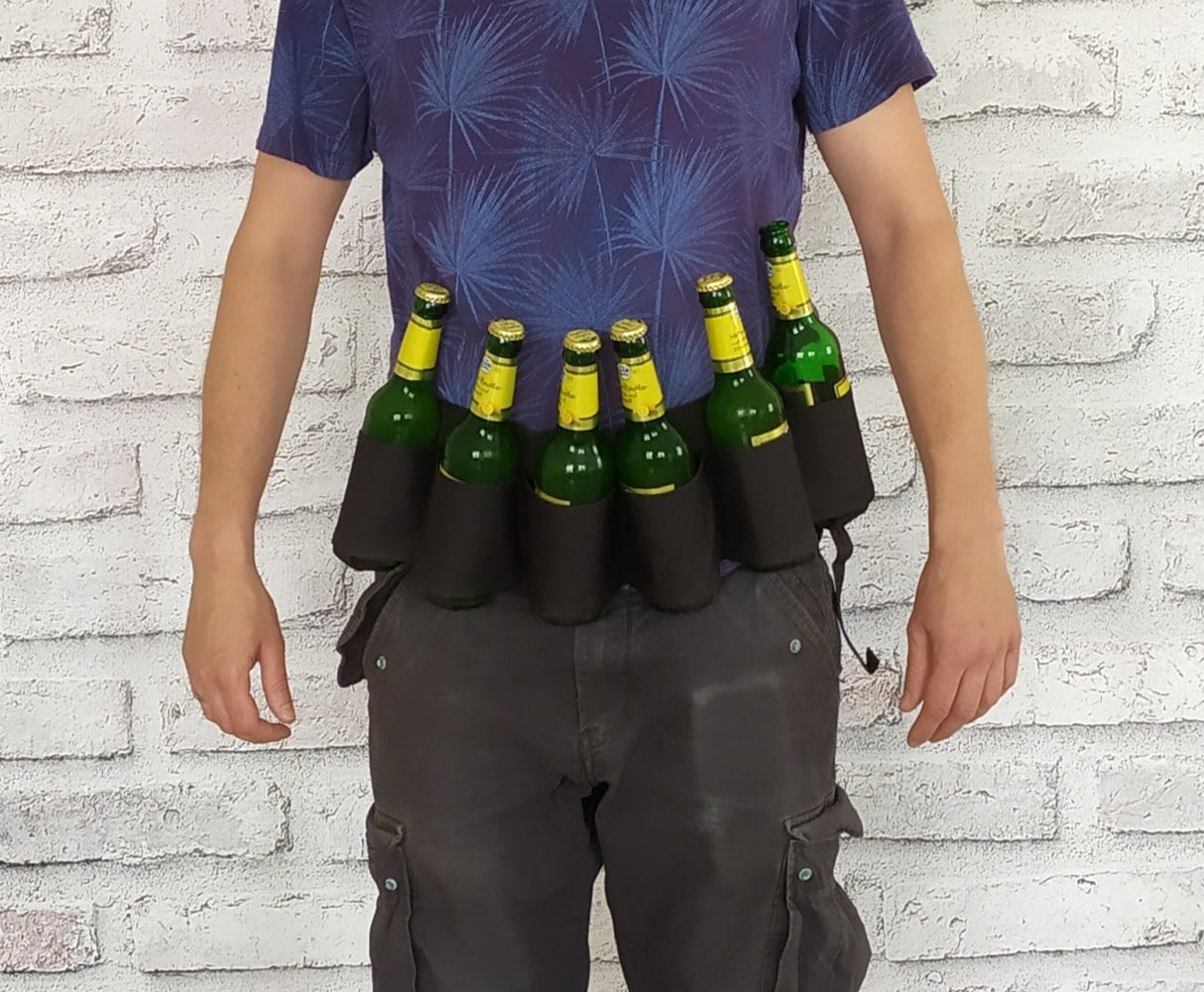 Bier Gürtel mit Flaschenöffner für 6 Flaschen