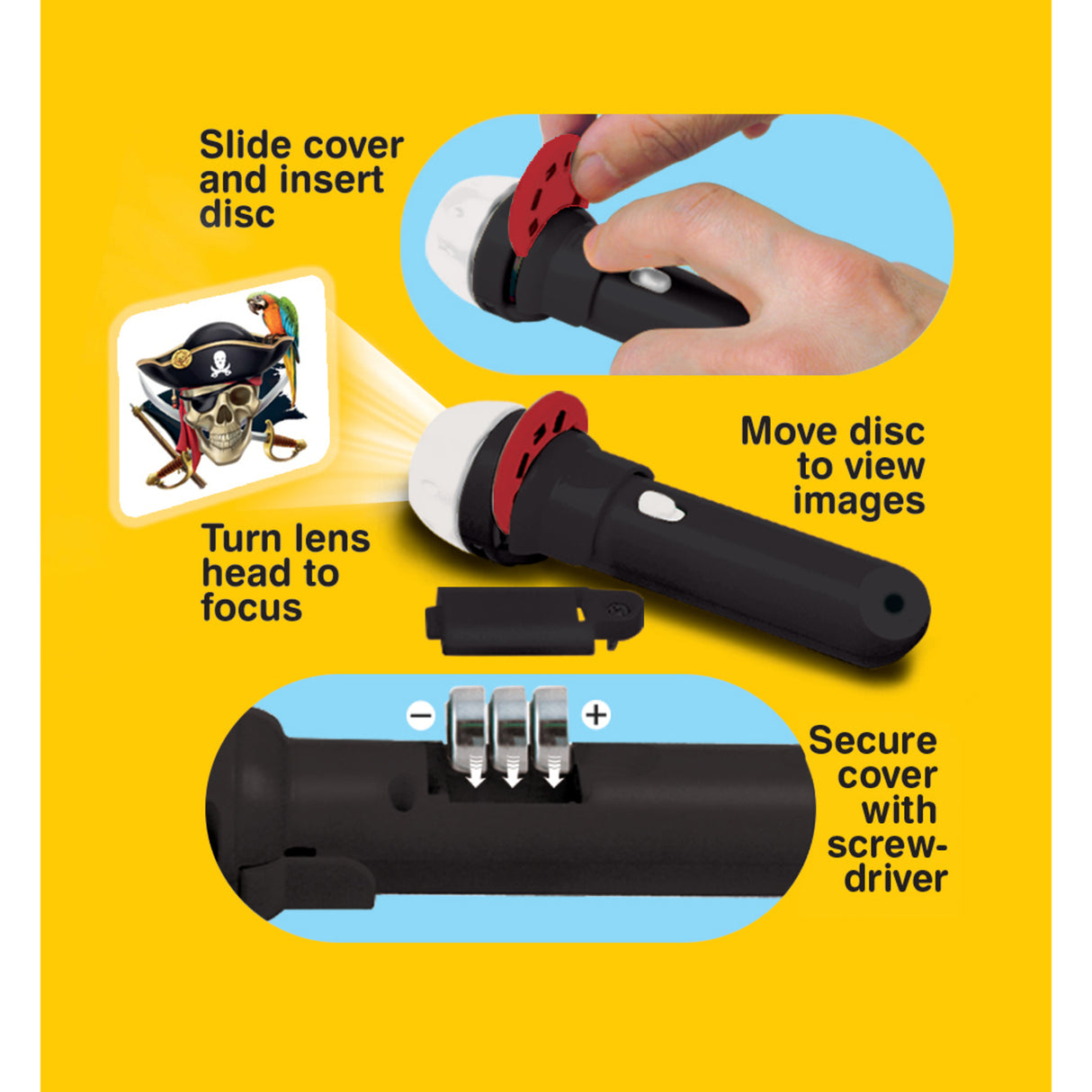 Piraten Taschenlampe mit Projektor