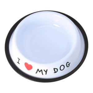 I Love my Dog Futternapf aus Edelstahl