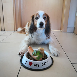 I Love my Dog Futternapf aus Edelstahl