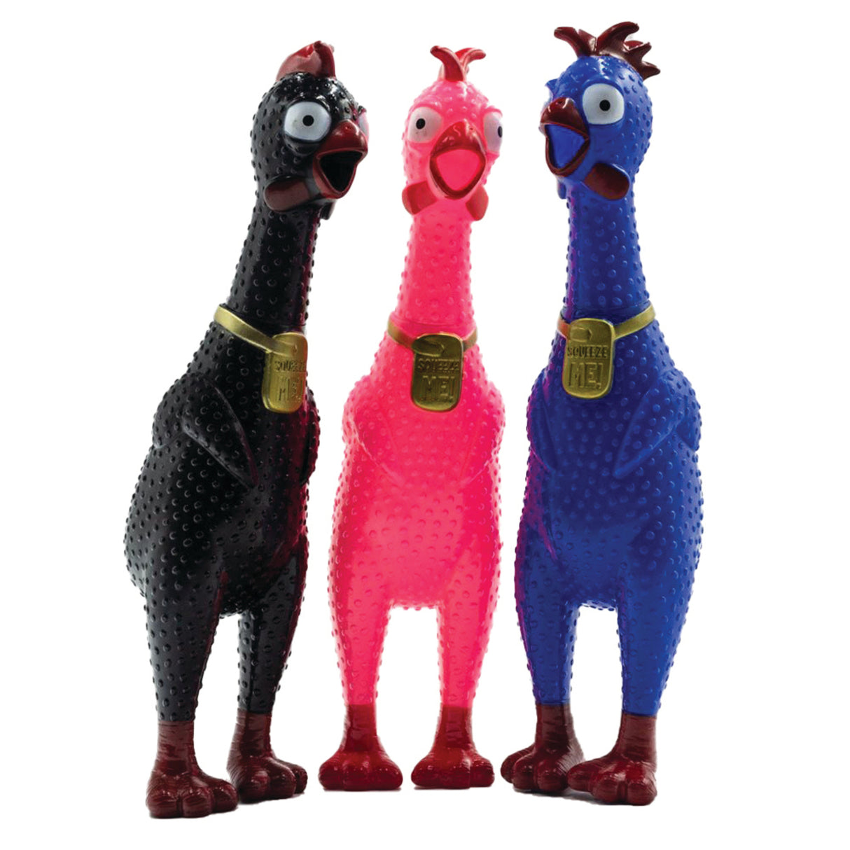 Gummihuhn Stressball mit lustigem Sound in rosa