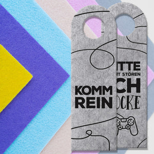 Nicht stören, ich zocke oder Komm rein Türhänger mit Zocker Motiv - gaming Spiel Game Zocker