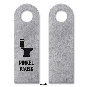 Toiletten Türhänger mit Klo Motiv und Spruch: Pinkelpause