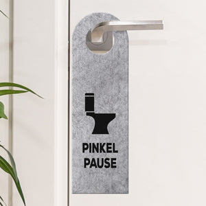 Toiletten Türhänger mit Klo Motiv und Spruch: Pinkelpause