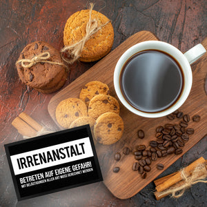 Irrenanstalt. Betreten auf eigene Gefahr! Fußmatte