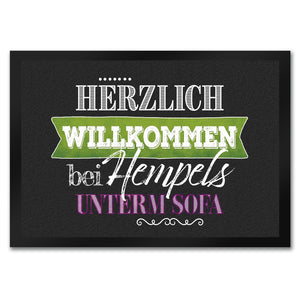 Herzlich Willkommen bei Hempels unterm Sofa Fußmatte mit Motiv