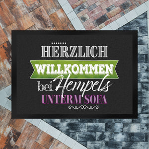 Herzlich Willkommen bei Hempels unterm Sofa Fußmatte mit Motiv