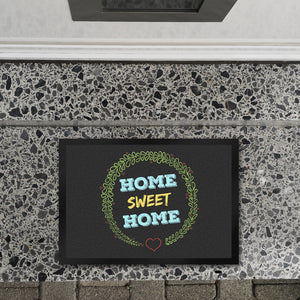 Home Sweet Home Fußmatte mit Blumen Motiv