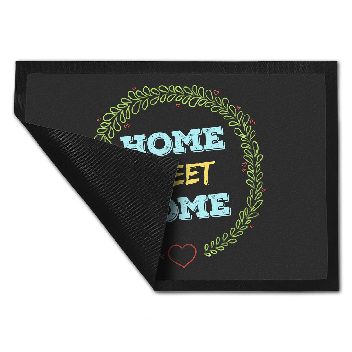 Home Sweet Home Fußmatte mit Blumen Motiv