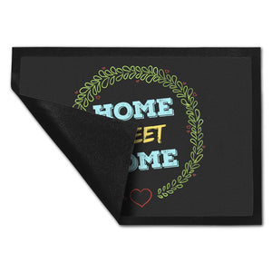 Home Sweet Home Fußmatte mit Blumen Motiv