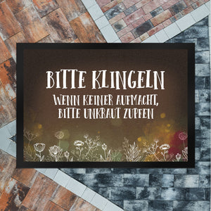 Bitte klingeln - Unkraut Fußmatte