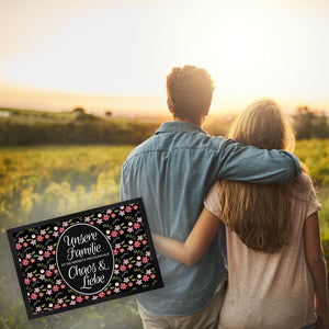 Unsere Familie … Chaos & Liebe Blumen Fußmatte