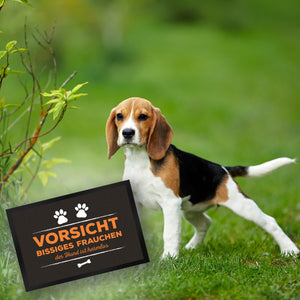 Vorsicht bissiges Frauchen Fußmatte