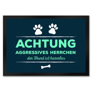 Achtung aggressives Herrchen Fußmatte