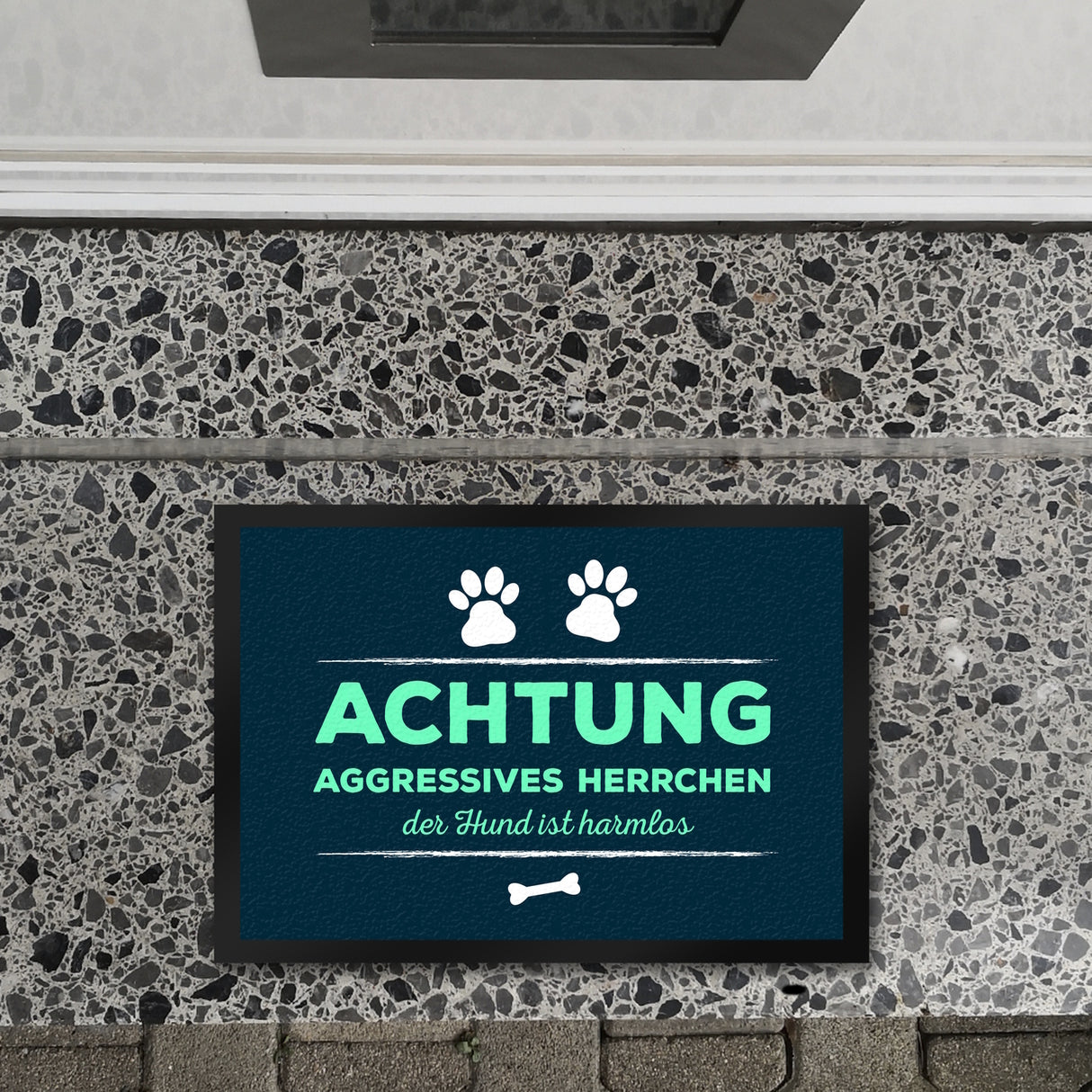 Achtung aggressives Herrchen Fußmatte