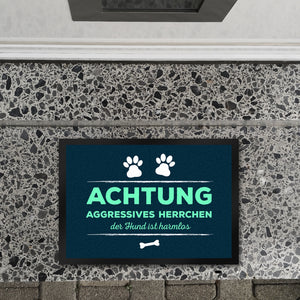 Achtung aggressives Herrchen Fußmatte